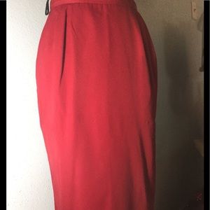 Dark red pencil skirt